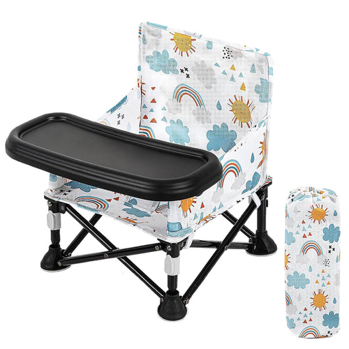 LADIDA Baby Seat Booster Toddlers Dining Seat Removable Tray with Travel Bag Portable 303