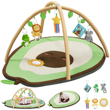 Load image into Gallery viewer, LADIDA Baby Play Mat - Large Avocado Shaped Playmat with 6 Detachable Toys | Newborn Activity Gym for 0+ Months| Sensory Playmat for Motor Skills,Washable Infant Baby Essentials
