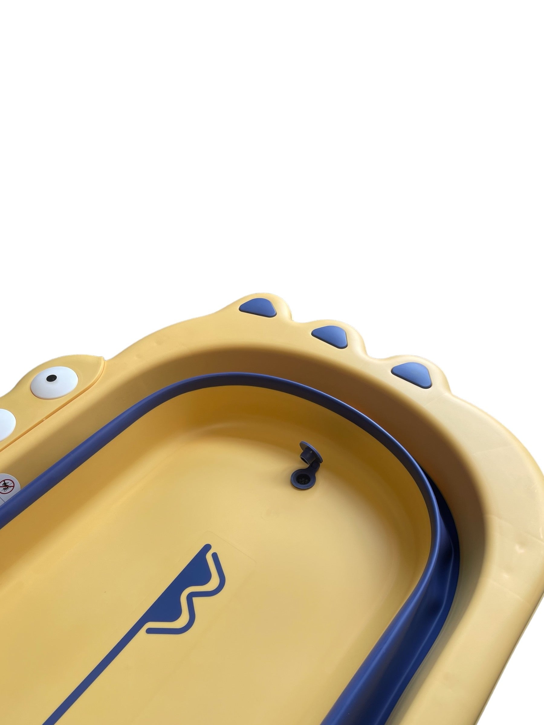 LADIDA Baby Bath Tub, Foldable Collapsible Toddler Bathtub, Basin, Small Pool for Newborn Infant, Toddler (Yellow)