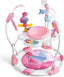 LADIDA Stationary Jumperoo Baby Bouncer Chair Acrobat - 360° Rotating Seat, Musical Toys, and Adjustable Heights (Pink Mermaid) 2501
