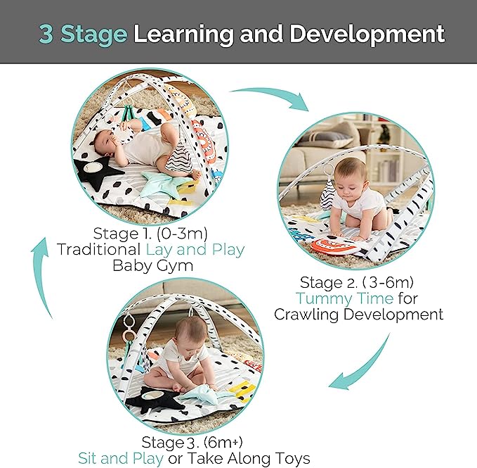 LADIDA Playmat for Multi Sensory Sight, Touch & Hearing Development Activity Gym 2205