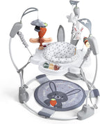 LADIDA Stationary Jumperoo Baby Bouncer Chair Acrobat - 360° Rotating Seat, Musical Toys, and Adjustable Heights (Grey Rabbit) 2504