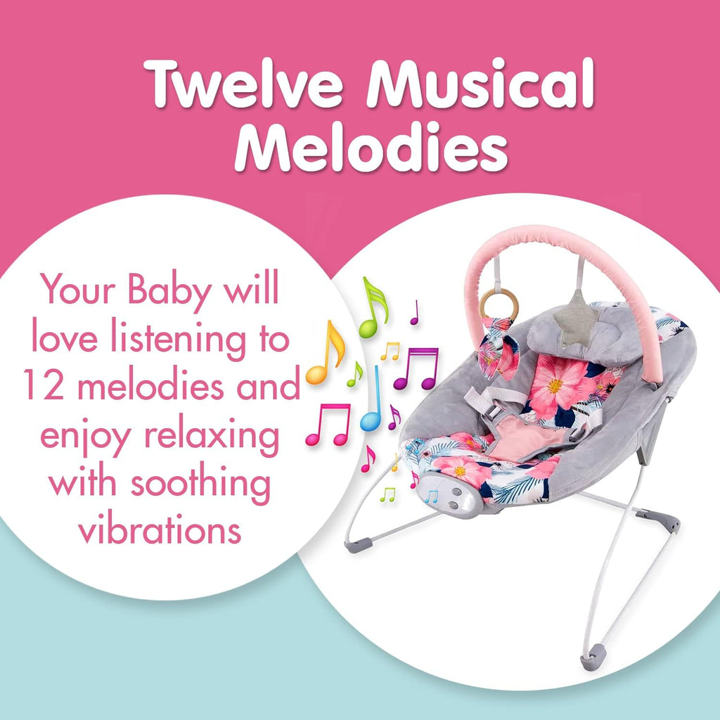 LADIDA Sakura Baby Bouncer With Soothing Music and Viberation-147