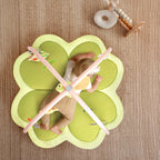 LADIDA Baby Play Mat & Activity Gym, Larger Four-Leaf Clover Shaped Tummy Time Mat Suitable for Babies 0-36 Months Oliver Green 2403