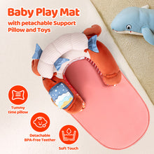 Load image into Gallery viewer, LADIDA 4-in-1 Baby Tummy Time Pillow &amp; Seated Support Playmat,Easy to Clean,Cute Crab Design for 0-36Months Infant (Red) 2502