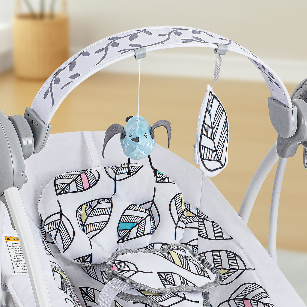LADIDA Electric Foldable Baby Swing with Speed Control, Timer, Built‑in Music, Model 2301