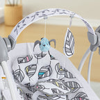 LADIDA Electric Foldable Baby Swing with Speed Control, Timer, Built‑in Music, Model 2301