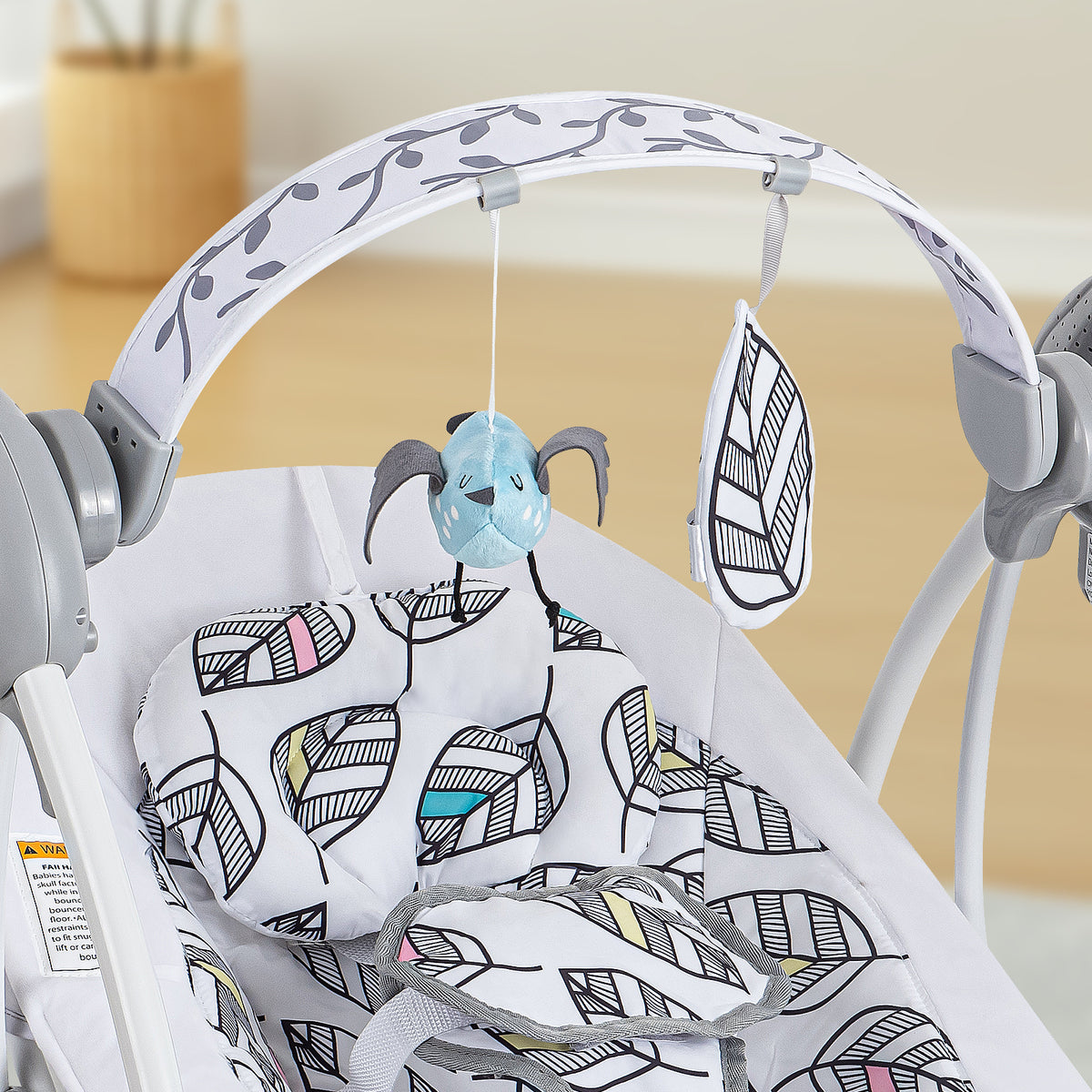 LADIDA Electric Foldable Baby Swing with Speed Control, Timer, Built‑in Music, Model 2301