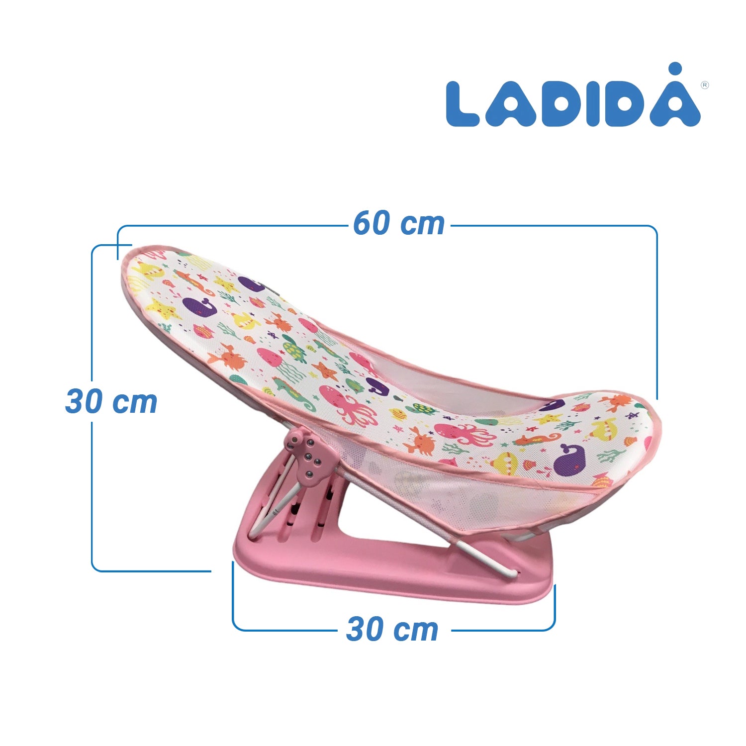Pink Sea Life Baby Foldable Adjustable Bather Seat, 284