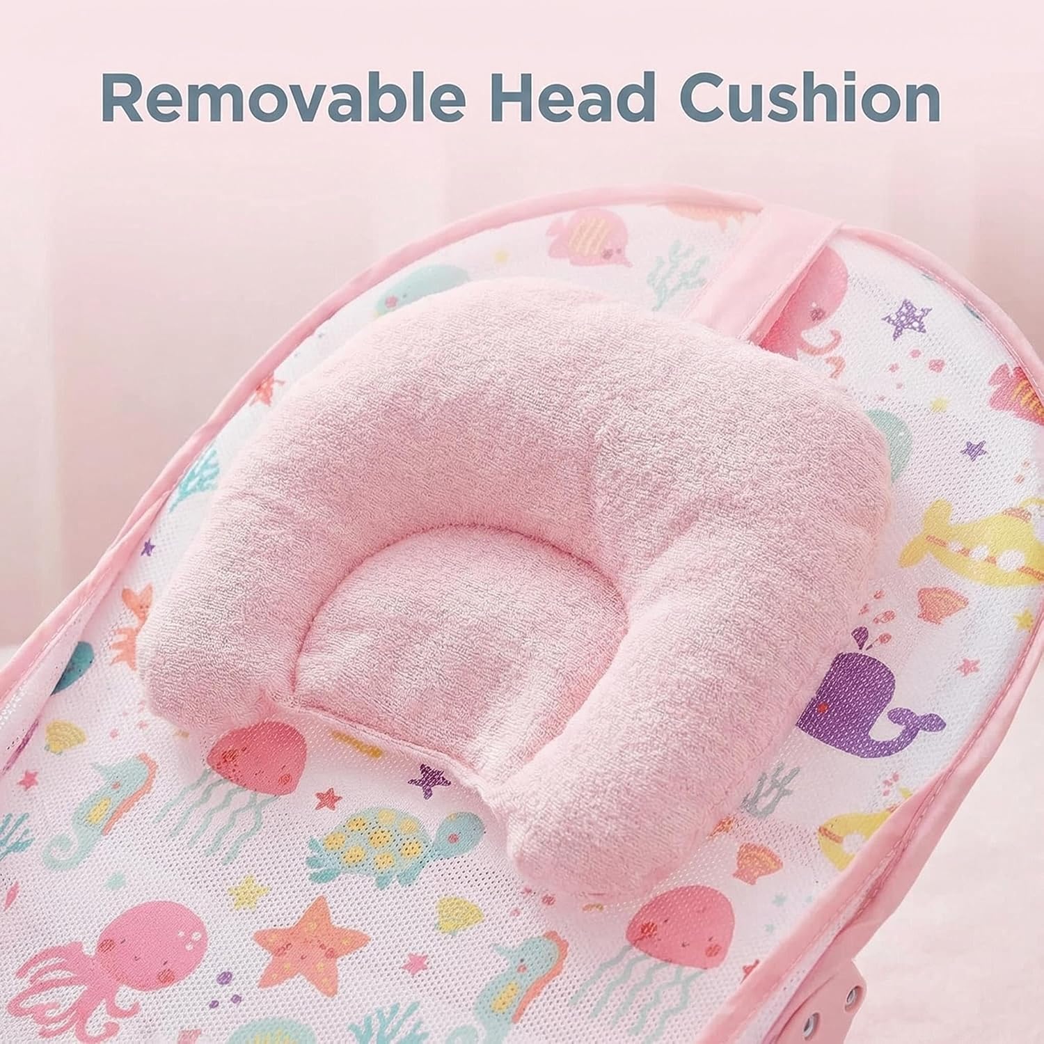 Pink Sea Life Baby Foldable Adjustable Bather Seat, 284