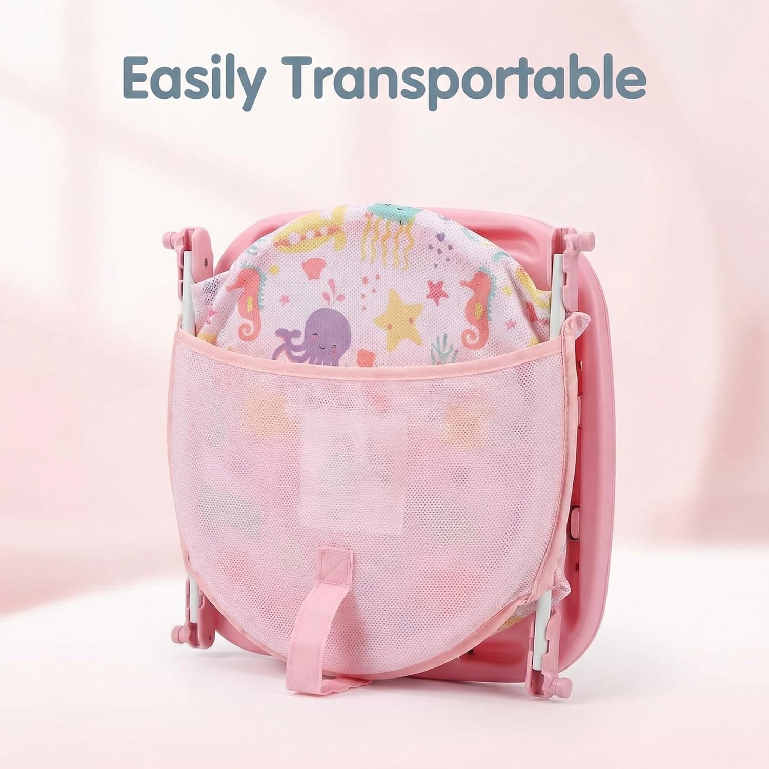 Pink Sea Life Baby Foldable Adjustable Bather Seat, 284