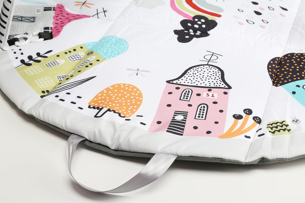 Ladida Little Village Baby Playmat 2 in 1, easily converts into a travel hand bag