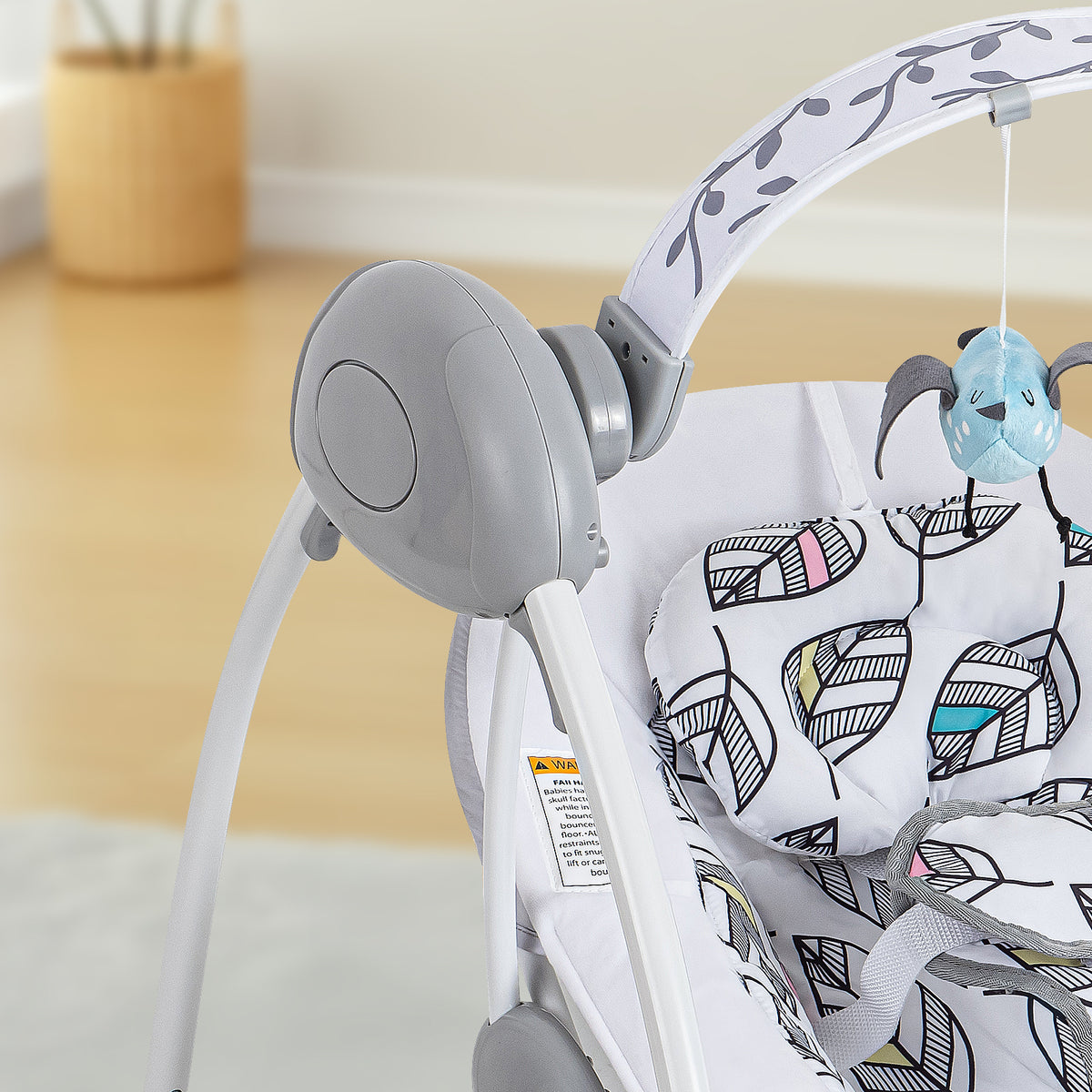 LADIDA Electric Foldable Baby Swing with Speed Control, Timer, Built‑in Music, Model 2301