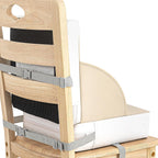LADIDA Toddler Booster Seat,Portable Baby Booster for Dining Table,Travel Toddler Chair with Adjustable Straps,Lightweight,Compact Design, Easy to Clean (Beige)