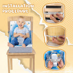 LADIDA Toddler Booster Seat (Blue)