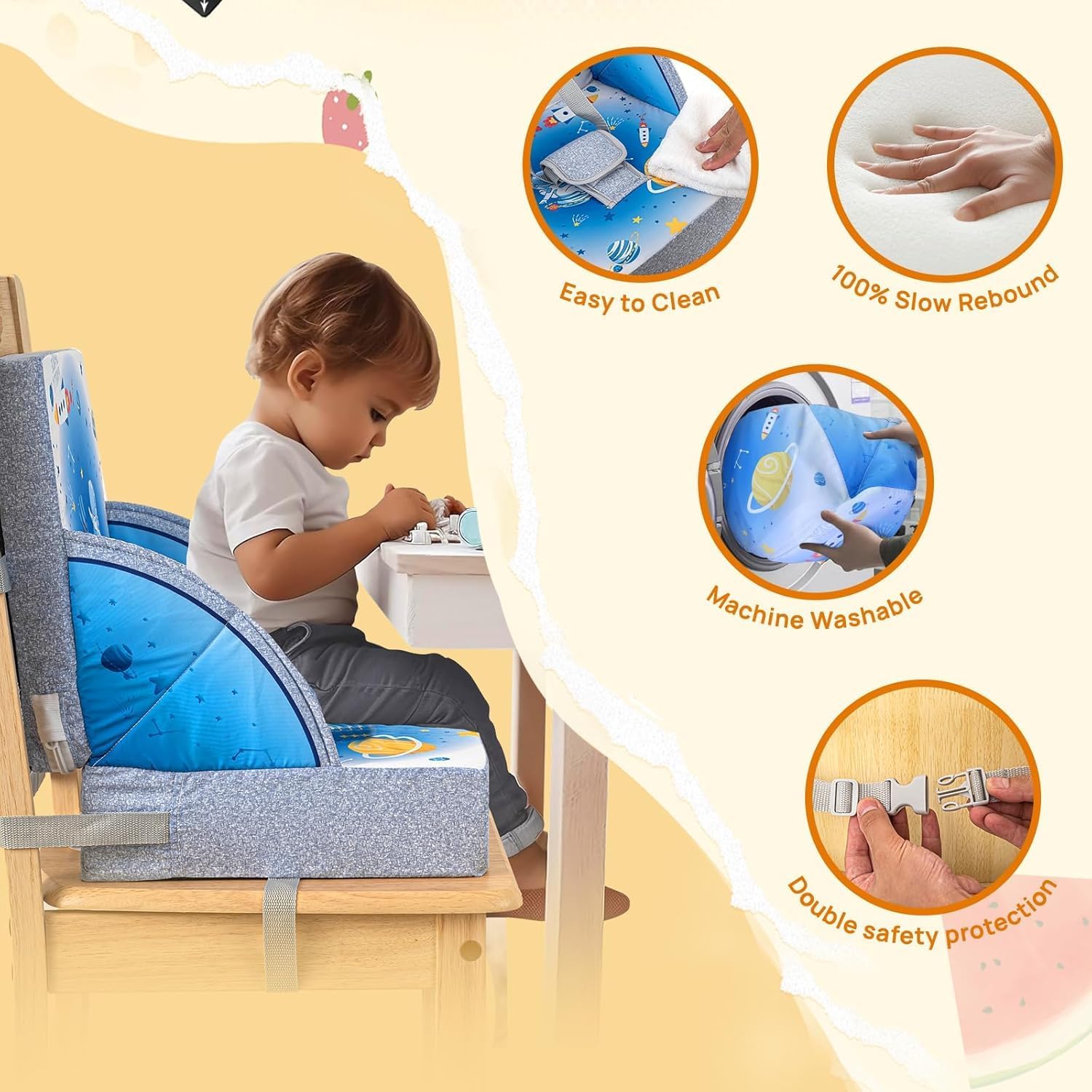 LADIDA Toddler Booster Seat (Blue)