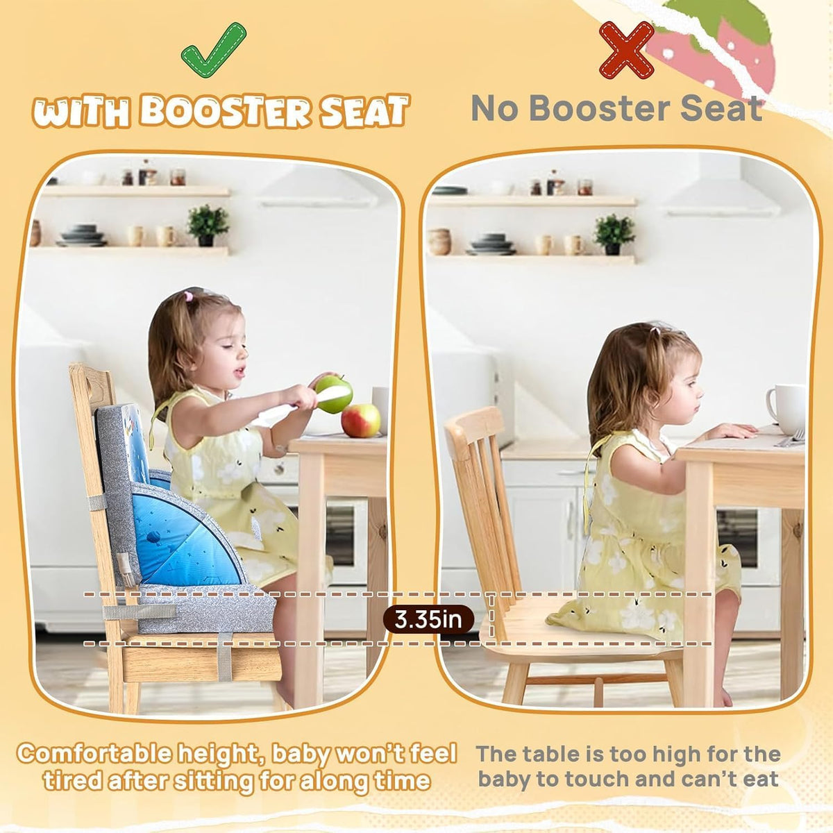 LADIDA Toddler Booster Seat (Blue)