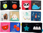 LADIDA 6 Pack Soft Baby Books 0-6 Months, Black and White High Contrast Sensory Toys, Washable Cloth Crinkle Books for Newborns, Baby Essentials for Early Educational Learning