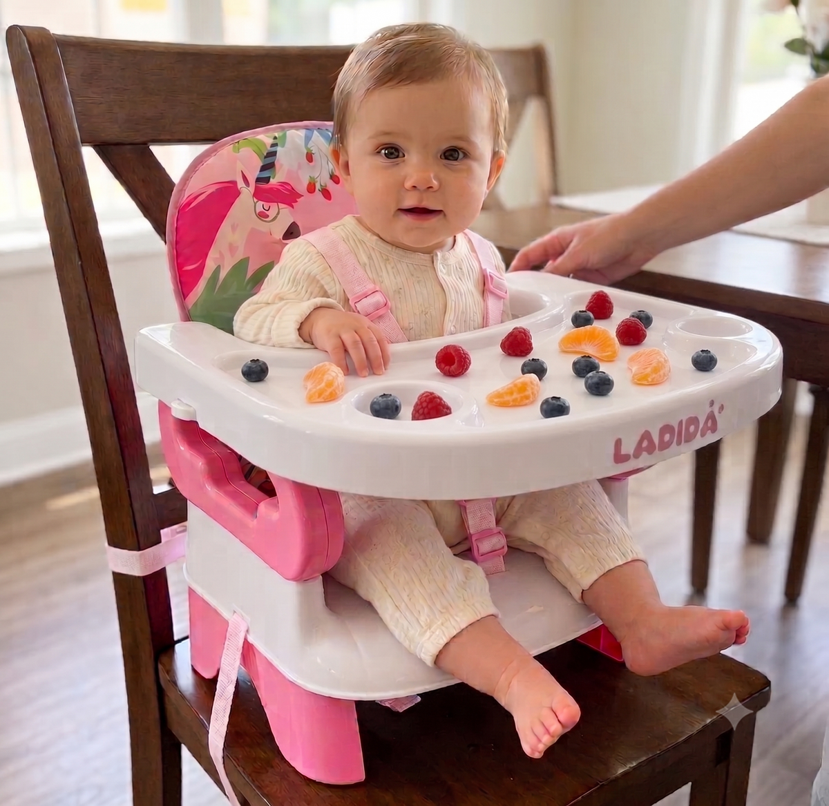 Deluxe Pink Unicorn Baby Foldable Booster Seat with Removable Tray 151