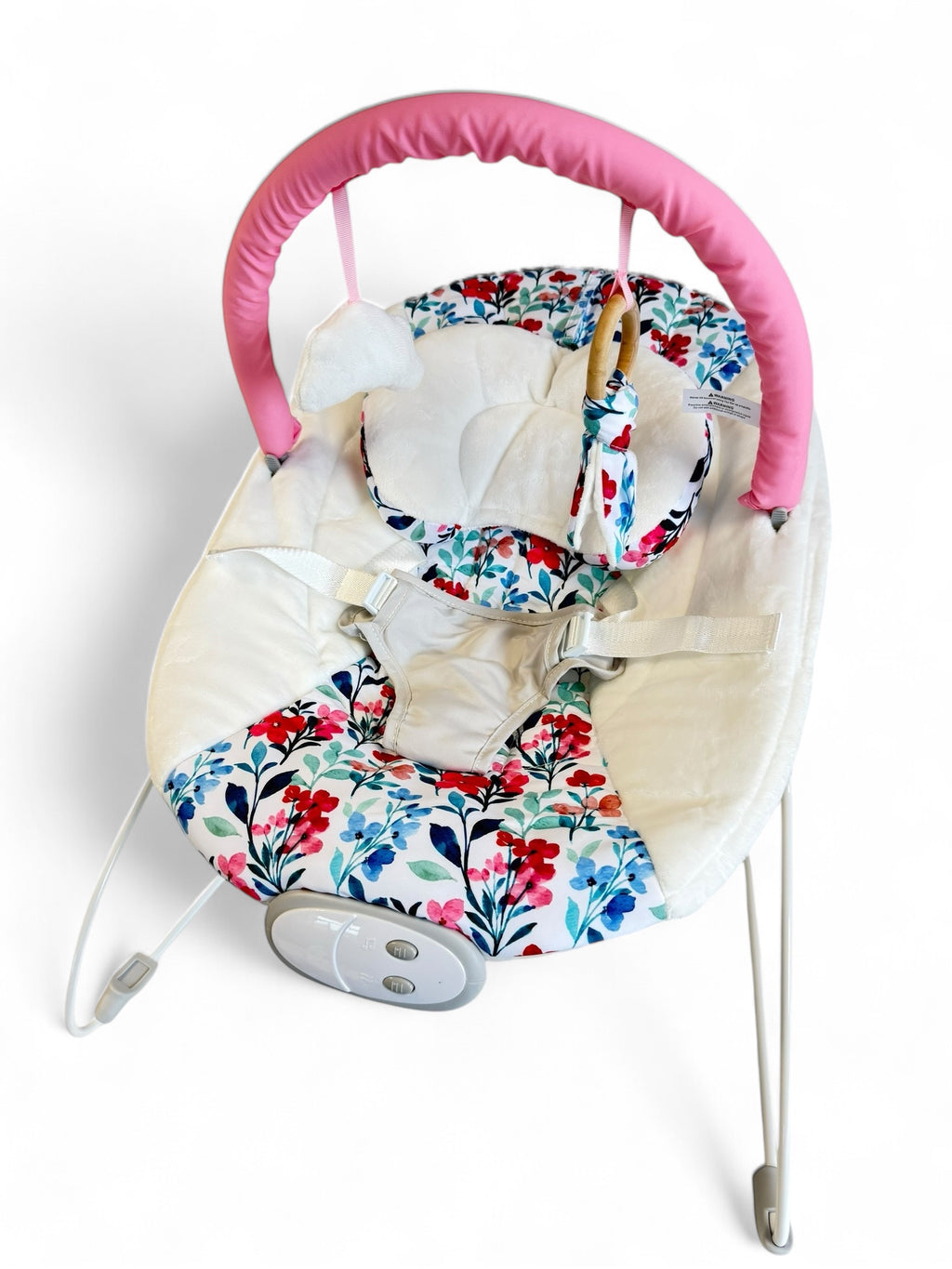 LADIDA My First Baby Bouncer with Soothing Music and Vibration, Removable Toy Bar with 2 Toys Suitable for Newborns - 321