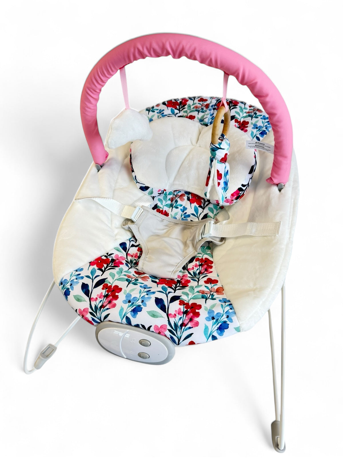 LADIDA My First Baby Bouncer with Soothing Music and Vibration, Removable Toy Bar with 2 Toys Suitable for Newborns - 321