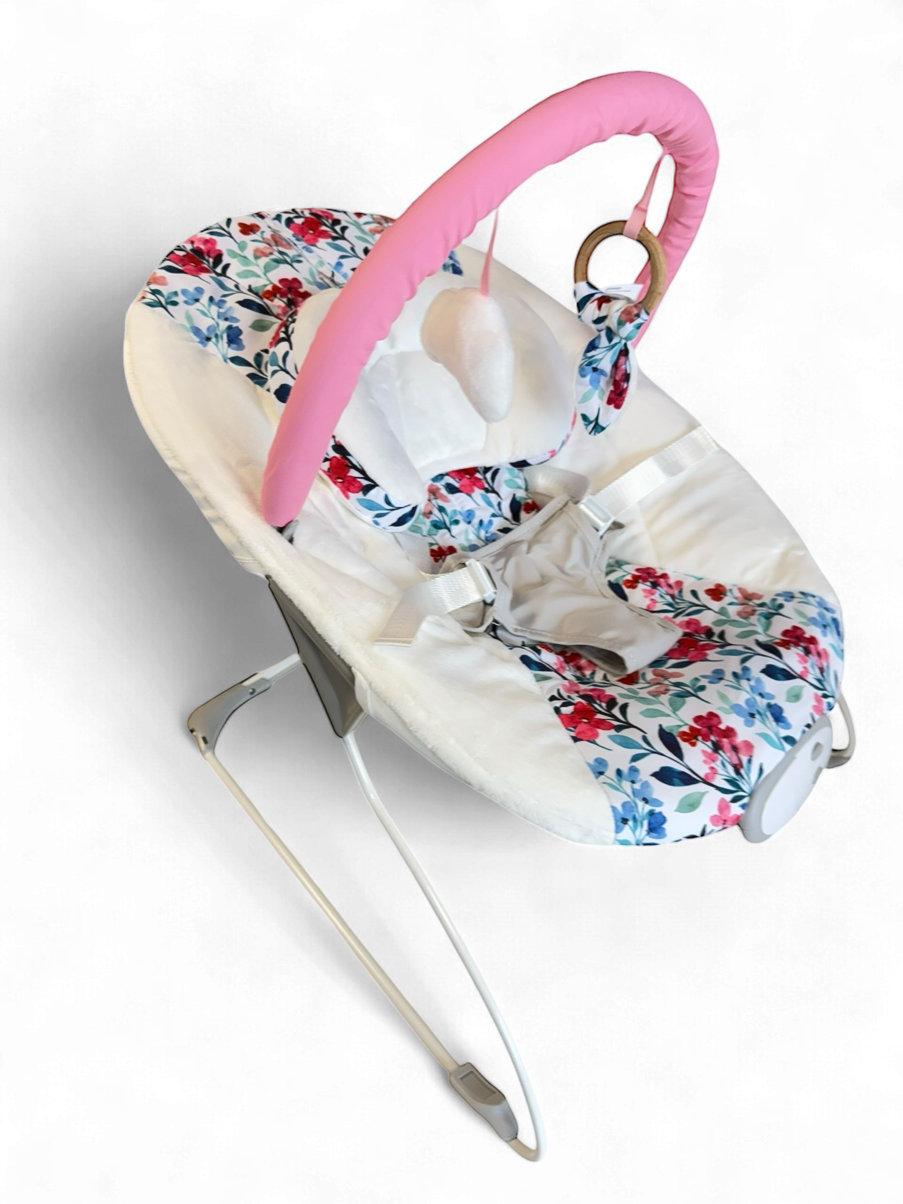 LADIDA My First Baby Bouncer with Soothing Music and Vibration, Removable Toy Bar with 2 Toys Suitable for Newborns - 321