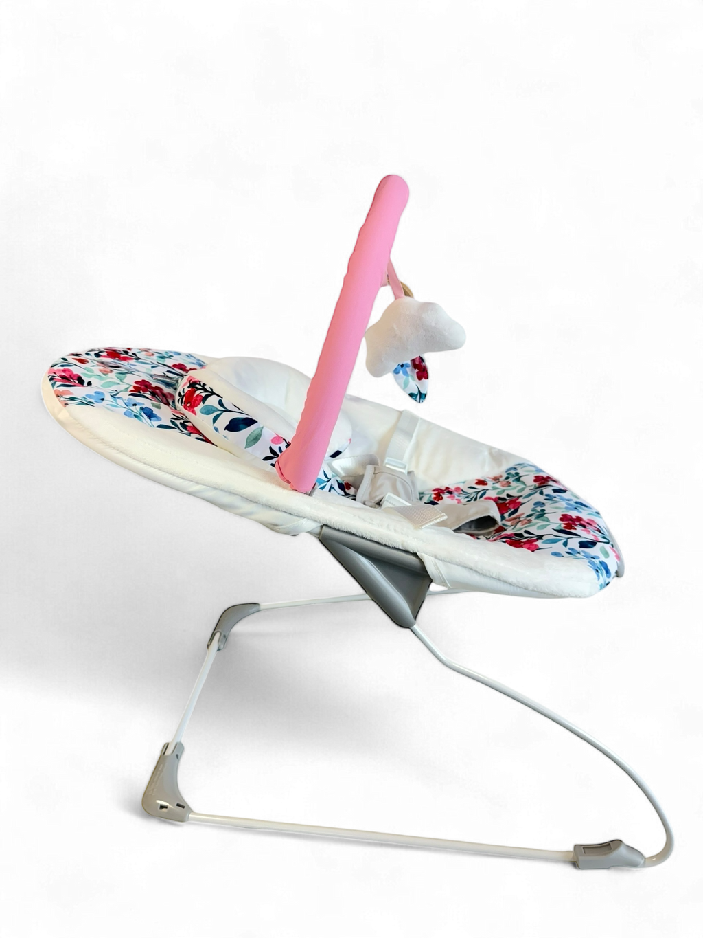 LADIDA My First Baby Bouncer with Soothing Music and Vibration, Removable Toy Bar with 2 Toys Suitable for Newborns - 321