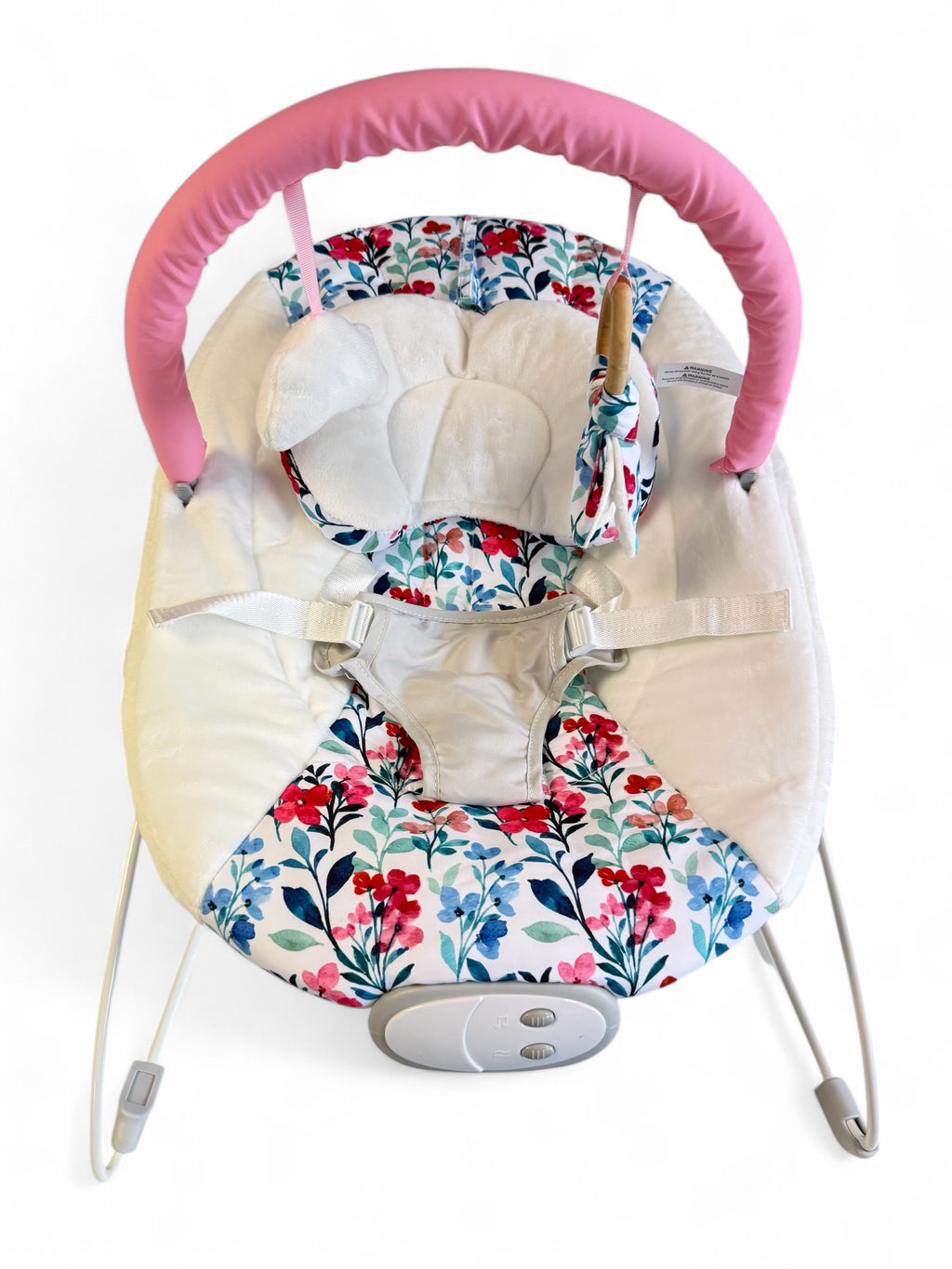 LADIDA My First Baby Bouncer with Soothing Music and Vibration, Removable Toy Bar with 2 Toys Suitable for Newborns - 321