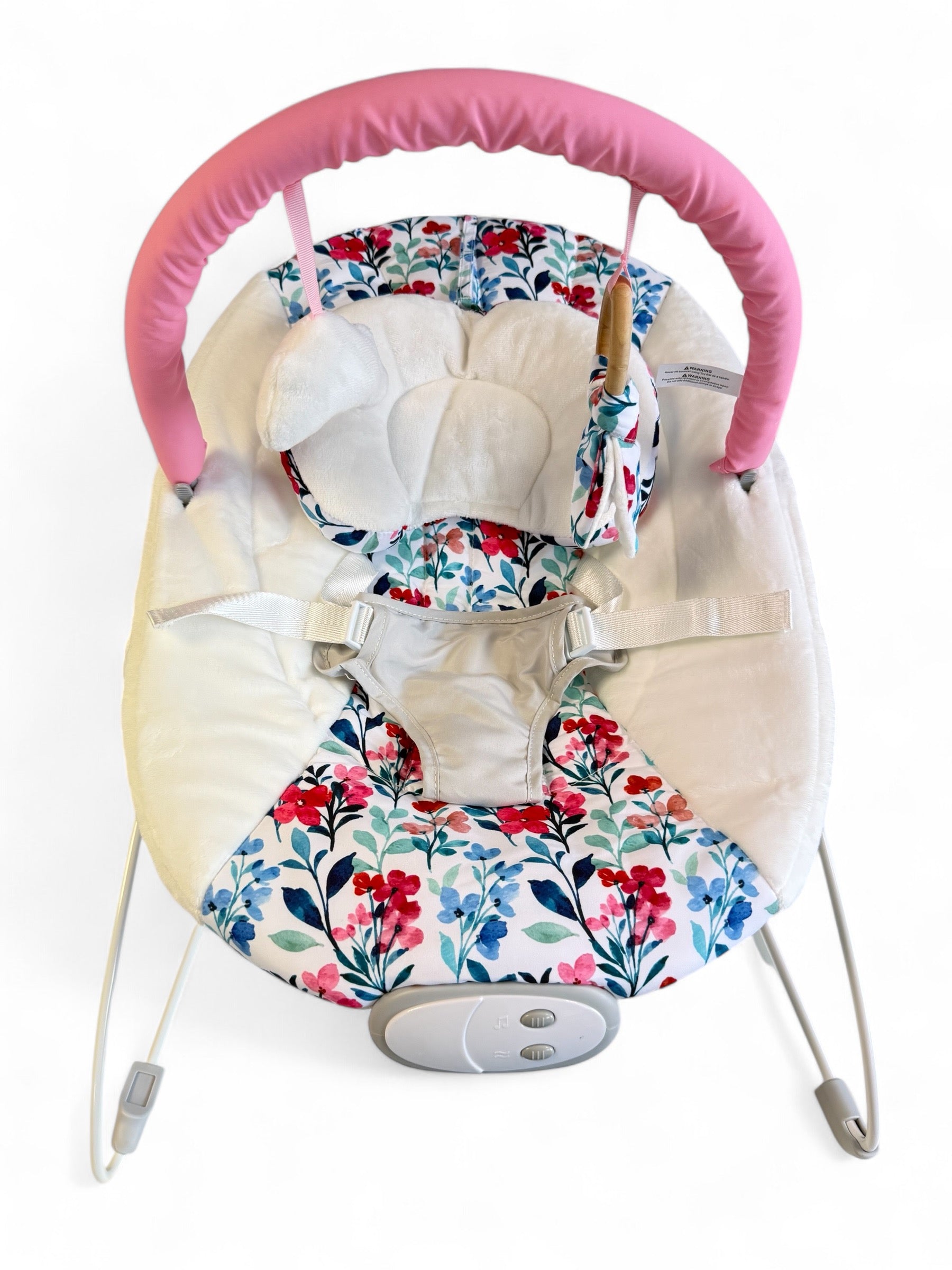 LADIDA My First Baby Bouncer with Soothing Music and Vibration, Removable Toy Bar with 2 Toys Suitable for Newborns - 321