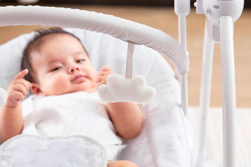 Grey Elephant Electric Baby Swing with Adjustable Speed, Time Control and Music 143
