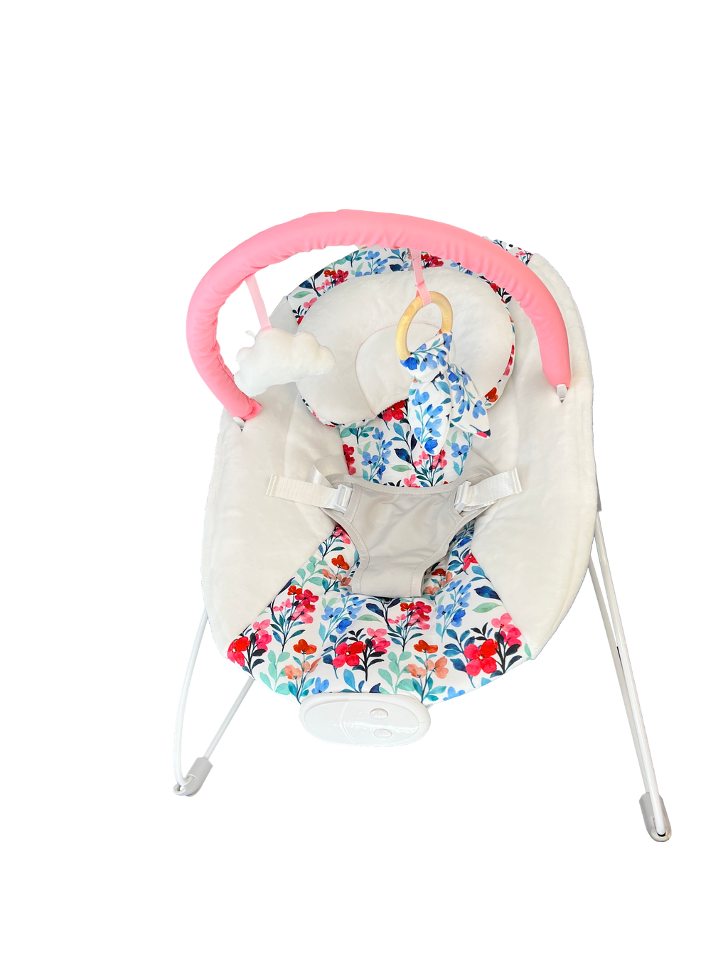 LADIDA My First Baby Bouncer with Soothing Music and Vibration, Removable Toy Bar with 2 Toys Suitable for Newborns - 321