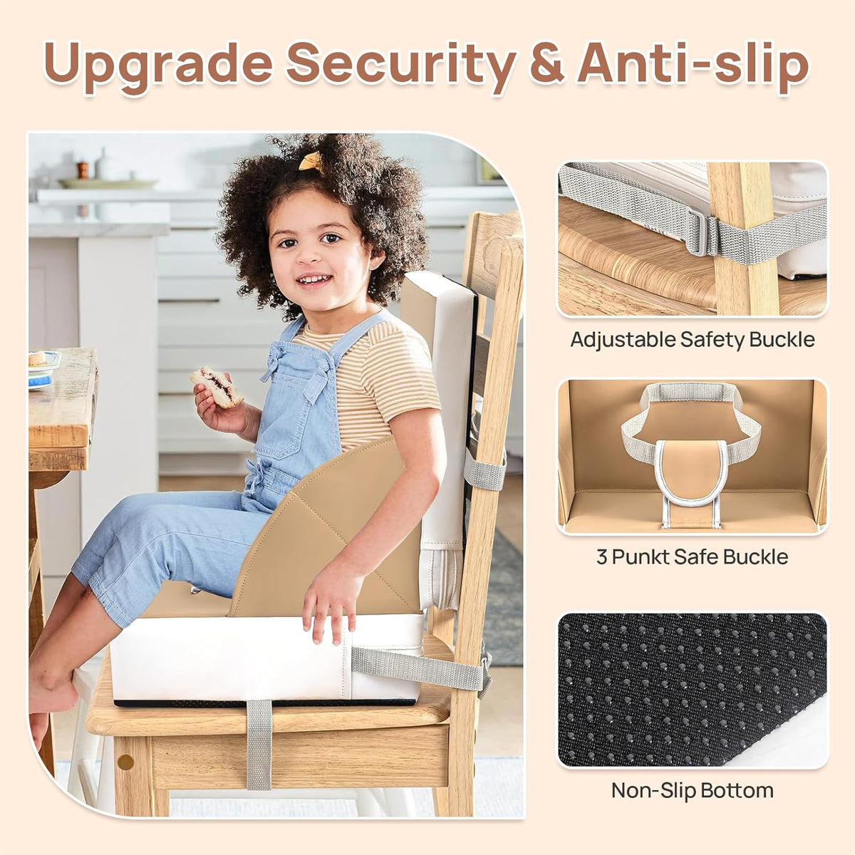 LADIDA Toddler Booster Seat (Khaki)