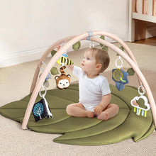 Load image into Gallery viewer, LADIDA Baby Play Mat &amp; Activity Center for Newborns, Leaf-Shaped Play Gym with 8 Detachable Toys to Encourage Motor Skills and Sensory Exploration, Extra Large Tummy Time Mat