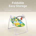 Bright Colour Safari Theme Electric Baby Swing with Adjustable Speed, Time Control and Music 693