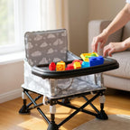 LADIDA Baby Seat Booster Toddlers Dining Seat Removable Tray with Travel Bag Portable 304