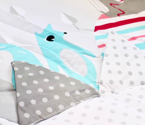 LADIDA Nordic Forest Soft Baby Play Mat Playgym with Removable Toy Arch and Toys -065