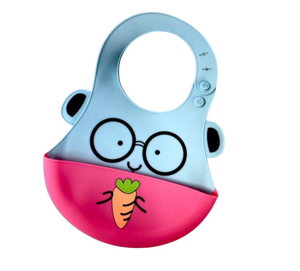 Silicone Cute Cartoon Soft Baby Bib Food catcher BPA Free Food Baby Apron seller