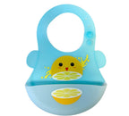 Silicone Cute Cartoon Soft Baby Bib Food catcher BPA Free Food Baby Apron seller