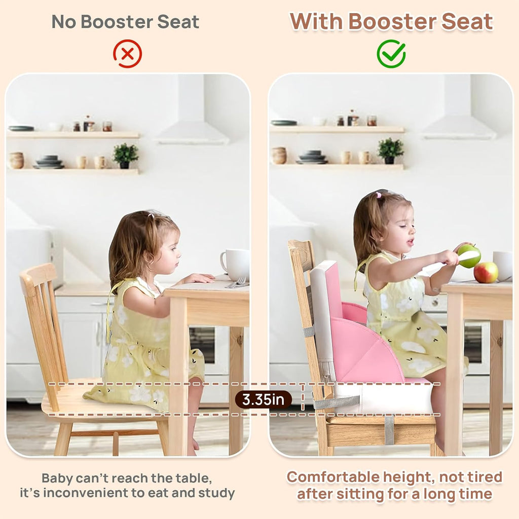 LADIDA Toddler Booster Seat (PU Pink))
