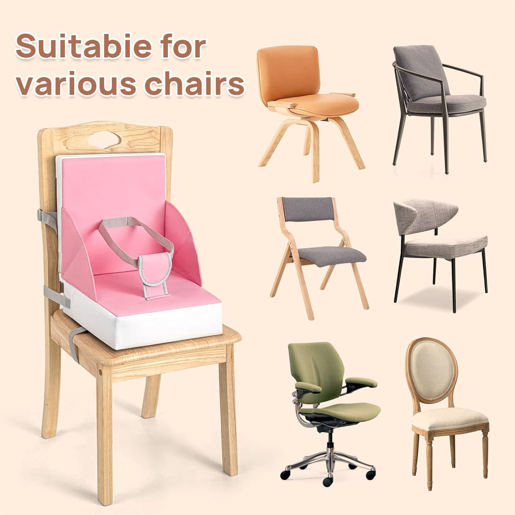 LADIDA Toddler Booster Seat (PU Pink))