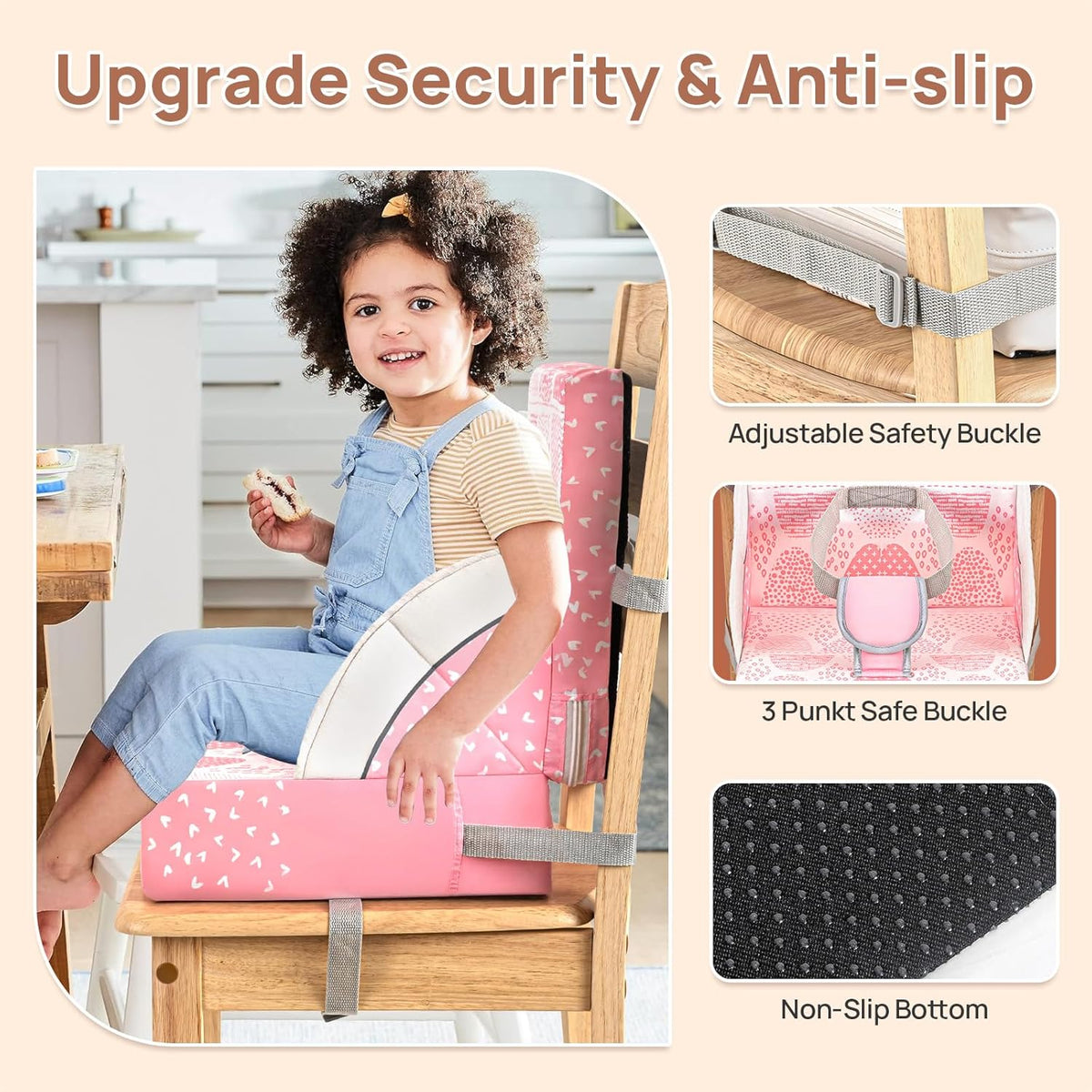LADIDA Toddler Booster Seat  (Pink)