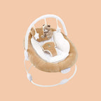 LADIDA Brown Teddy Bear Soft Padded Reclinable Baby Bouncer with Music, White Noise, Viberation - 78