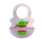 Silicone Cute Cartoon Soft Baby Bib Food catcher BPA Free Food Baby Apron seller