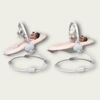 Spring Pink Flower Soft Padded Reclinable Baby Bouncer with Music, White Noise, Viberation Baby Bouncer - 76