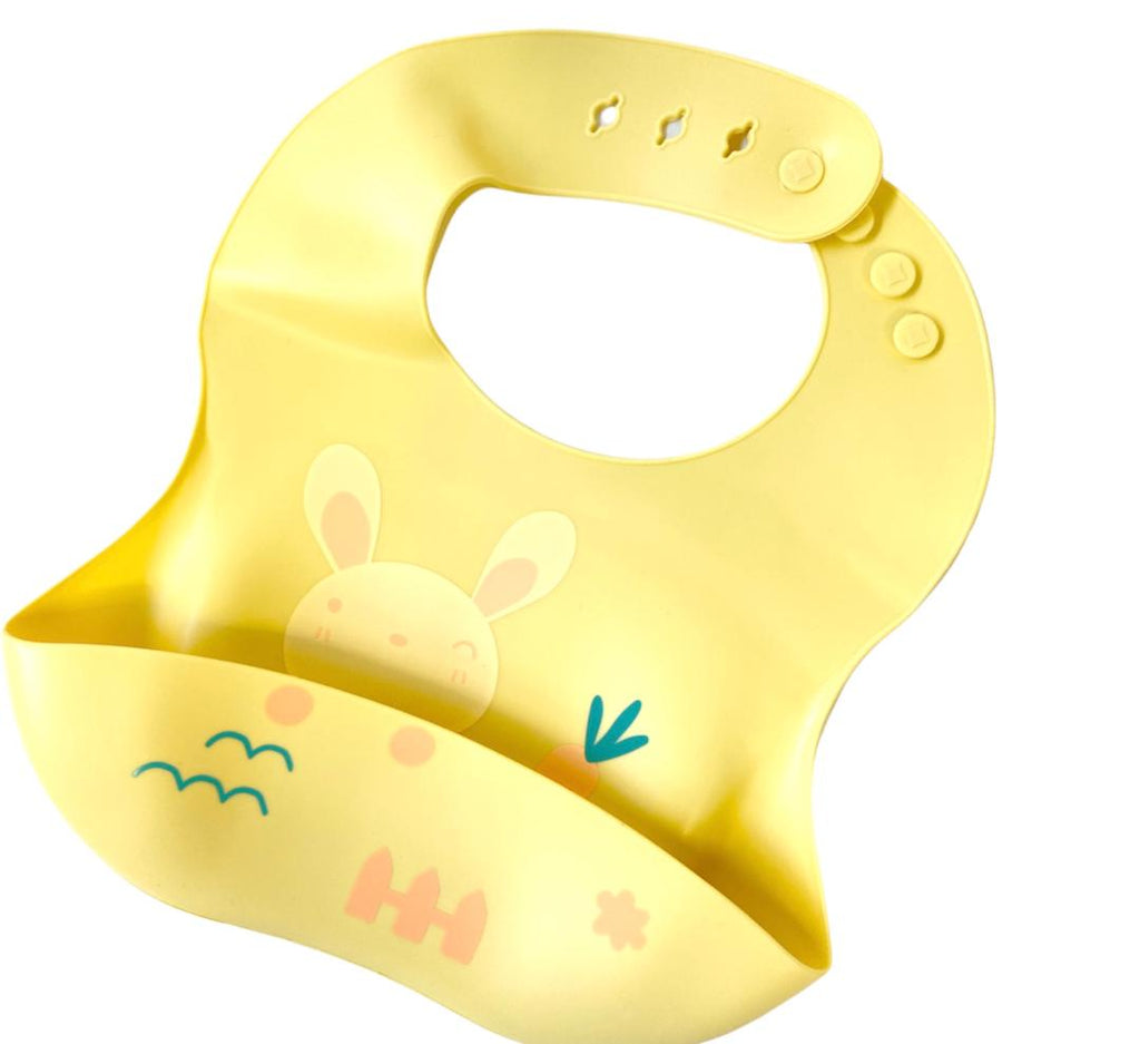 Silicone Cute Cartoon Soft Baby Bib Food catcher BPA Free Food Baby Apron seller