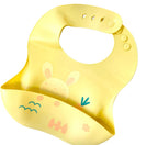 Silicone Cute Cartoon Soft Baby Bib Food catcher BPA Free Food Baby Apron seller