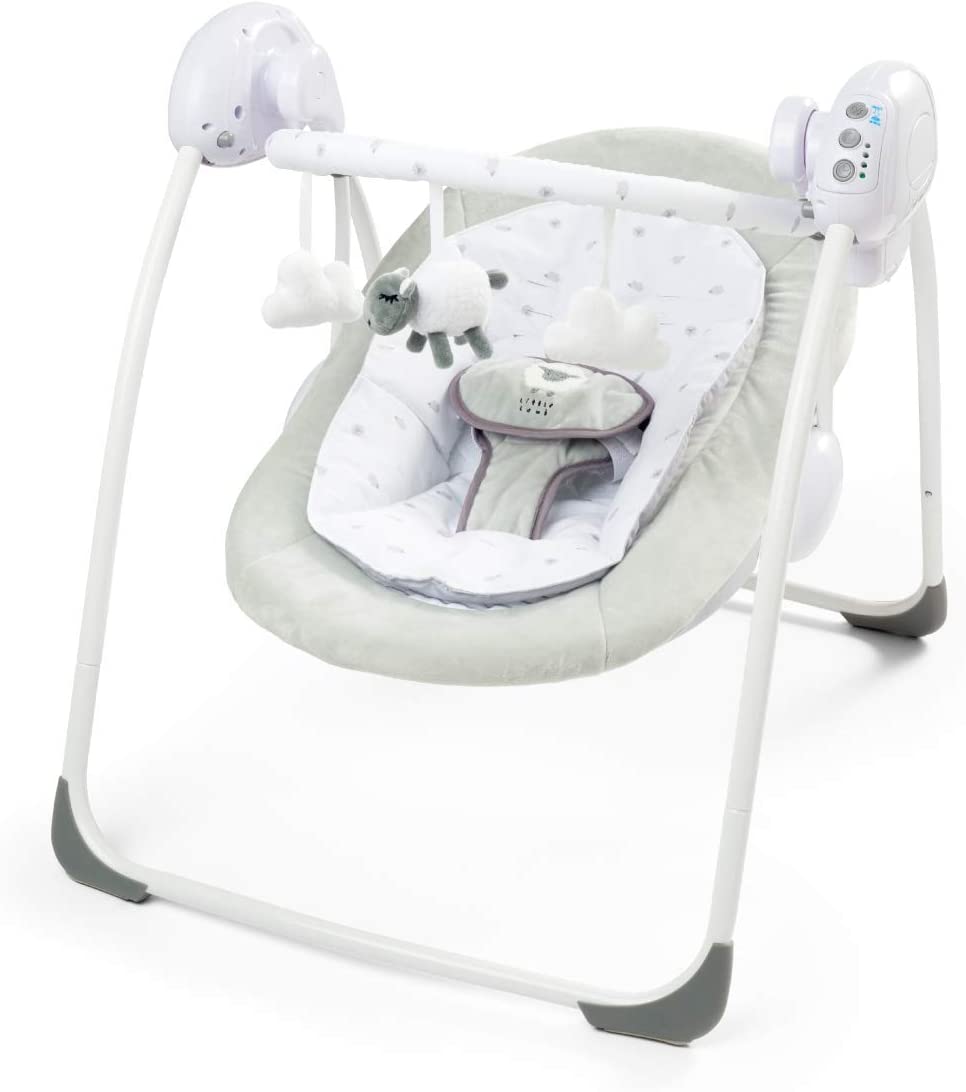 Baby Little Grey Lamb First Swing-079