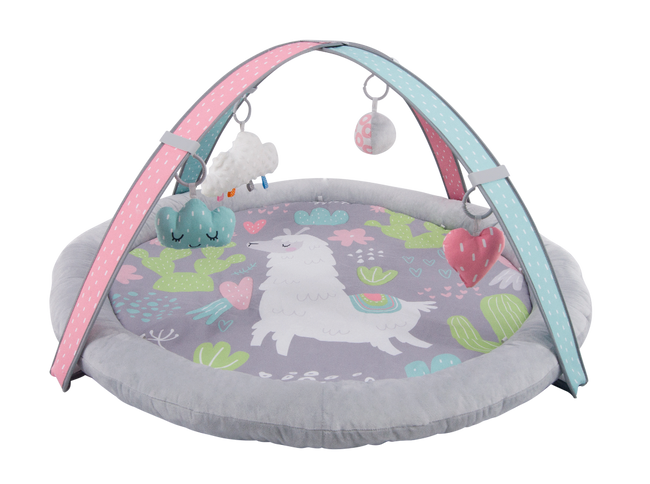 LADIDA Baby Playmat Llama Soft Padded Activity Play Mat Arch & Toys - 105 Hover Image