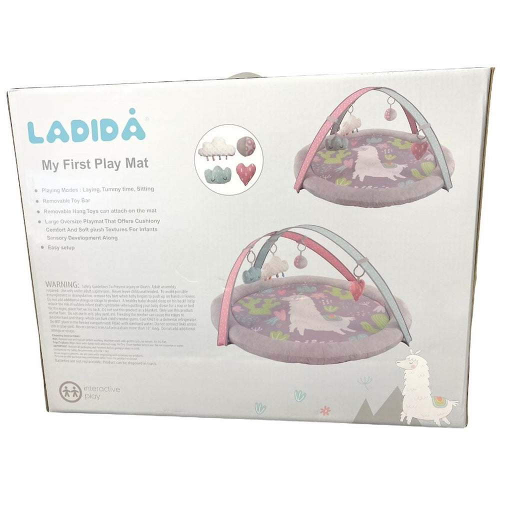 LADIDA Baby Playmat Llama Soft Padded Activity Play Mat Arch & Toys - 105
