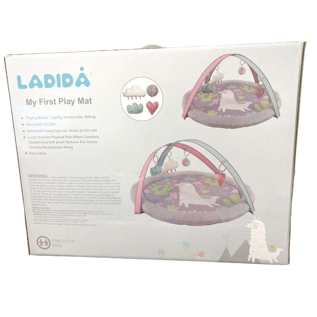 LADIDA Baby Playmat Llama Soft Padded Activity Play Mat Arch & Toys - 105